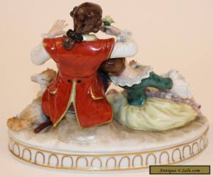 Item SITZENDORF GERMAN PORCELAIN FIGURAL GROUP FIGURINE COUPLE & SHEEP for Sale