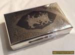 Antique Rare Thai Sterling Silver Nielloware Jewelry box w/Presentation Box for Sale
