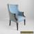 2 antique 1940s mahogany petite ladies wing chairs regency art deco mid century for Sale