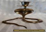 VINTAGE ANTIQUE SOLID BRASS "COBRA CANDLE HOLDER" for Sale