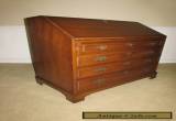 ANTIQUE MAHOGANY SLANT FRONT LARGE DESK, SECRETARY, 1940s for Sale