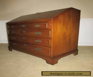 Item ANTIQUE MAHOGANY SLANT FRONT LARGE DESK, SECRETARY, 1940s for Sale