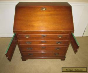 Item ANTIQUE MAHOGANY SLANT FRONT LARGE DESK, SECRETARY, 1940s for Sale