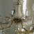 antique vintage  brass and cut glass crystals chandelier  for Sale