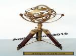 Vintage Solid Brass Nautical Armillary Sphere With Antique Finish Tripod Stand.. for Sale