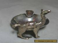 Novelty Antique Victorian Silver Llama Cigarette Ashtray Peru 1875 53g