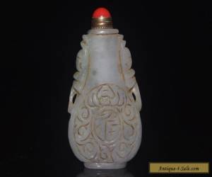 Exquisite China Masters Hand-carved old Emerald snuff bottle for Sale