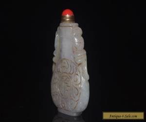 Item Exquisite China Masters Hand-carved old Emerald snuff bottle for Sale