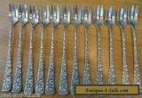 TOWLE STERLING ARLINGTON 1884 SET OF 12 COCKTAIL FORKS  6"  MONO J.S.C.  EX.COND for Sale
