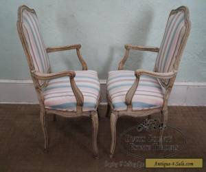 Item Vintage Pair of French Louis XV Style Painted Arm Chairs for Sale