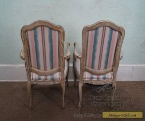 Item Vintage Pair of French Louis XV Style Painted Arm Chairs for Sale