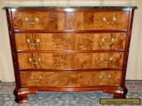 HEKMAN DRESSER Carved Mahogany 4 Drawer With Marble Top VINTAGE