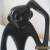 2 WHIMSICAL SILLY MID CENTURY MODERN CERAMIC MONKEY FIGURINES for Sale