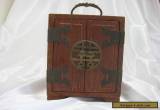 VINTAGE ANTIQUE ROSEWOOD CHINESE ASIAN WOOD AND BRASS JEWELRY BOX  for Sale