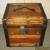 ANTIQUE STEAMER TRUNK VINTAGE VICTORIAN WOODEN HAT BOX OR LINGERIE HAND CHEST for Sale