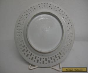 Item Chinese Famille Rose Medallion Reticulated Open Lace Porcelain Plate, 7.25"  for Sale