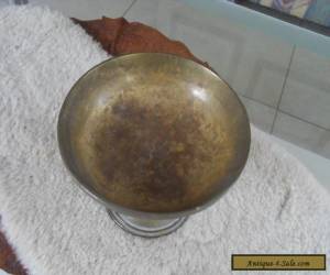 Item Solid Brass Bowl on Pedastal for Sale