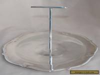 Vintage EXHIBIT Silver Plate Cake Plate with Handle