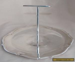 Vintage EXHIBIT Silver Plate Cake Plate with Handle for Sale