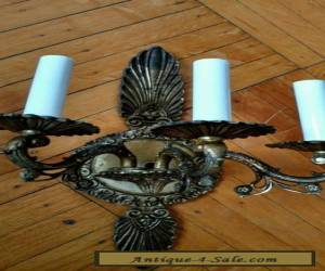 Item AS IS PAIR OF Vtg metal sconces LAMPS FOR PARTS FRENCH STYLE  for Sale