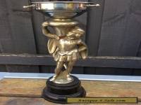 VINTAGE ORIGINAL 20s/30s ANTIQUE ART DECO METAL FIGURE BAKE-LIGHT BASE LAMP