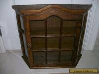 Antique/Vintage All Wood (Oak?) Large Curio Wall Display Cabinet