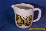 1960s ARABIA Pottery FINLAND 5" PITCHER with LARGE BUTTERFLY Design for Sale