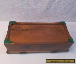 Item Vintage Small Cedar Box with Metal Hinge Straps for Sale