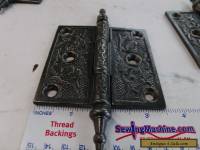 PAIR OF 3 1/2'' ANTIQUE EASTLAKE STYLE HINGES MADE BY CLARK CLEANED READY TO GO