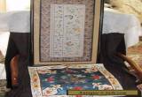Vintage Chinese hand embroidered & KESI silk PANEL & pillowcase for Sale