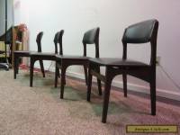 SET OF 4 MID CENTURY DANISH MODERN  WALNUT VOLTHER STYLE DINING CHAIRS