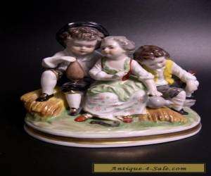 Item RARE VTG ROYAL MUNCHEN GERMANY "PEASANT CHILDREN" PORCELAIN SCULPTURE FIGURINE  for Sale