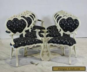 Item Set of 8 Rococo style traditional dining chairs mahogany wood for Sale