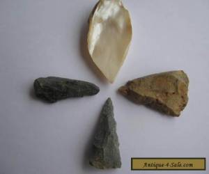 Item ABORIGINAL: FINE OLD NORTH WEST  STONE AND SHELL POINTS  for Sale