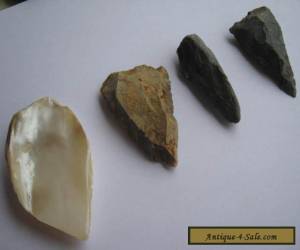 Item ABORIGINAL: FINE OLD NORTH WEST  STONE AND SHELL POINTS  for Sale