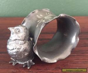 Item Victorian Silverplate Figural Napkin Ring with Baby Chick for Sale