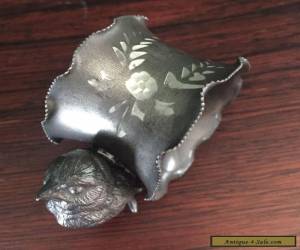 Item Victorian Silverplate Figural Napkin Ring with Baby Chick for Sale