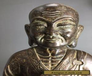 Item CHINESE MING STYLE BRONZE STATUE OF A MAHAKASYAPA for Sale