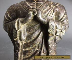 Item CHINESE MING STYLE BRONZE STATUE OF A MAHAKASYAPA for Sale