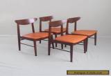 4 DANISH modern mid century walnut side chairs Stanley Furniture 60s mod mcm vtg for Sale