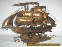 Musical Motion Animated Galleon Ship Vintage 1970's