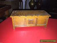  VINTAGE OAK MUSICAL JEWELRY BOX 