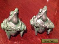 Solid Metal Frog Drawer Handles/Pulls SET of TWO