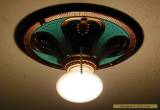 Vintage Art Deco H.P. Inc Cast Aluminum Ceiling Light Fixture Restored for Sale