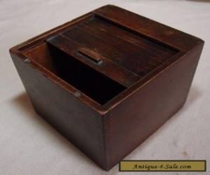 Item Vintage Tambour Mahogany Desk Top Filing Box - Customer Addresses / Index Cards for Sale