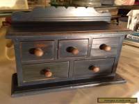 Apothecary Cabinet 5 Drawer Solid Wood Antique Vintage Blue; Excellent Condition