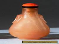 Antique Estate Chinese carnelian agate snuff bottle 19th Century