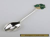 Sterling Silver and Enamel Shamrock Ireland Souvenir Spoon 1974