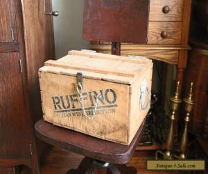 Item Vintage Wooden Wine Crate Box with Handles, Latch and Chain for Sale