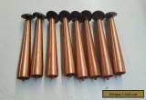 Set of 8 Copper Mid Century sofa or chair legs for Sale